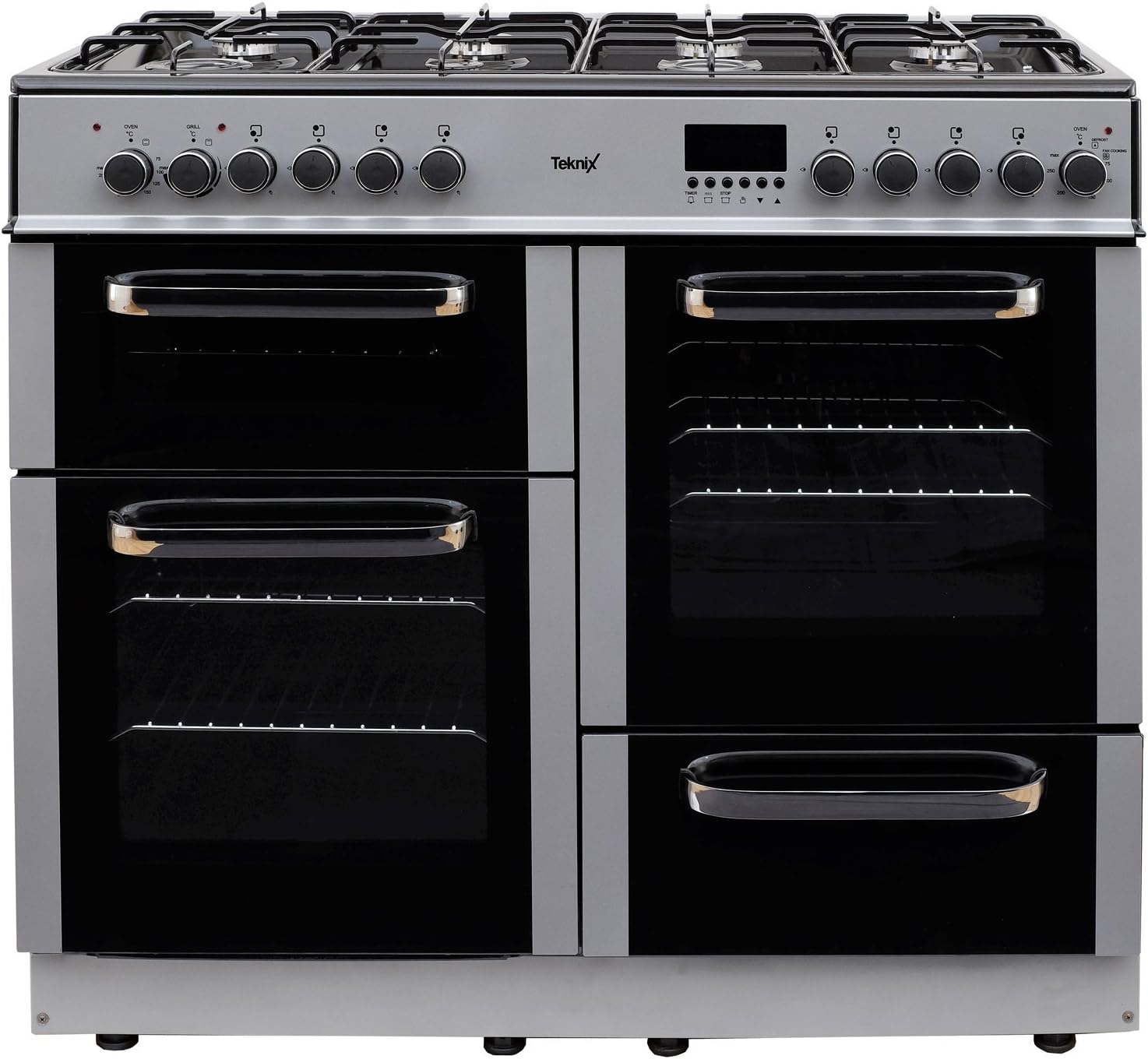 Teknix TKRC100S 100cm Dual Fuel Range Cooker in Silver