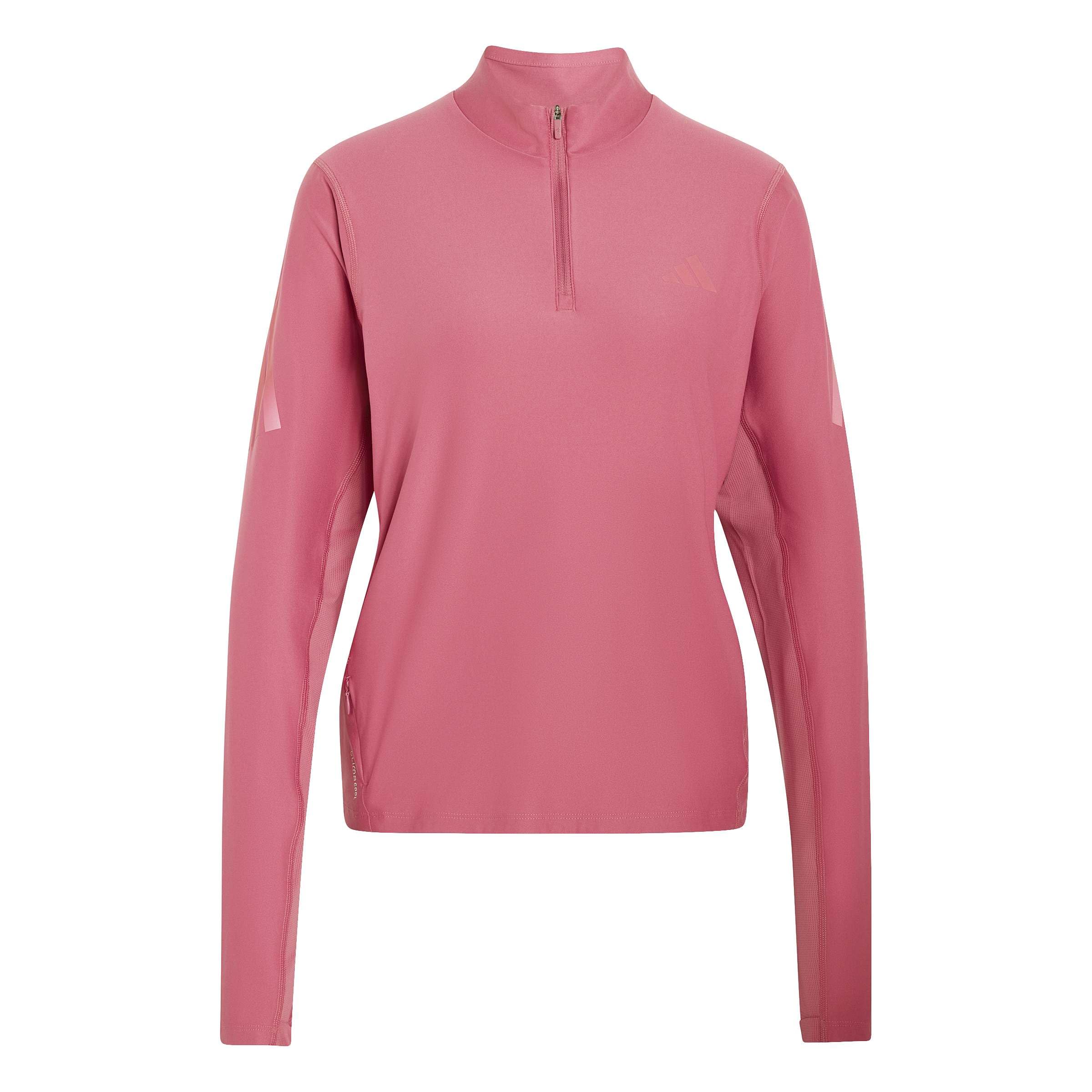 adidas Women's Adi365 Running Iconic Half Zip Sweatshirt, Dual Magenta, L
