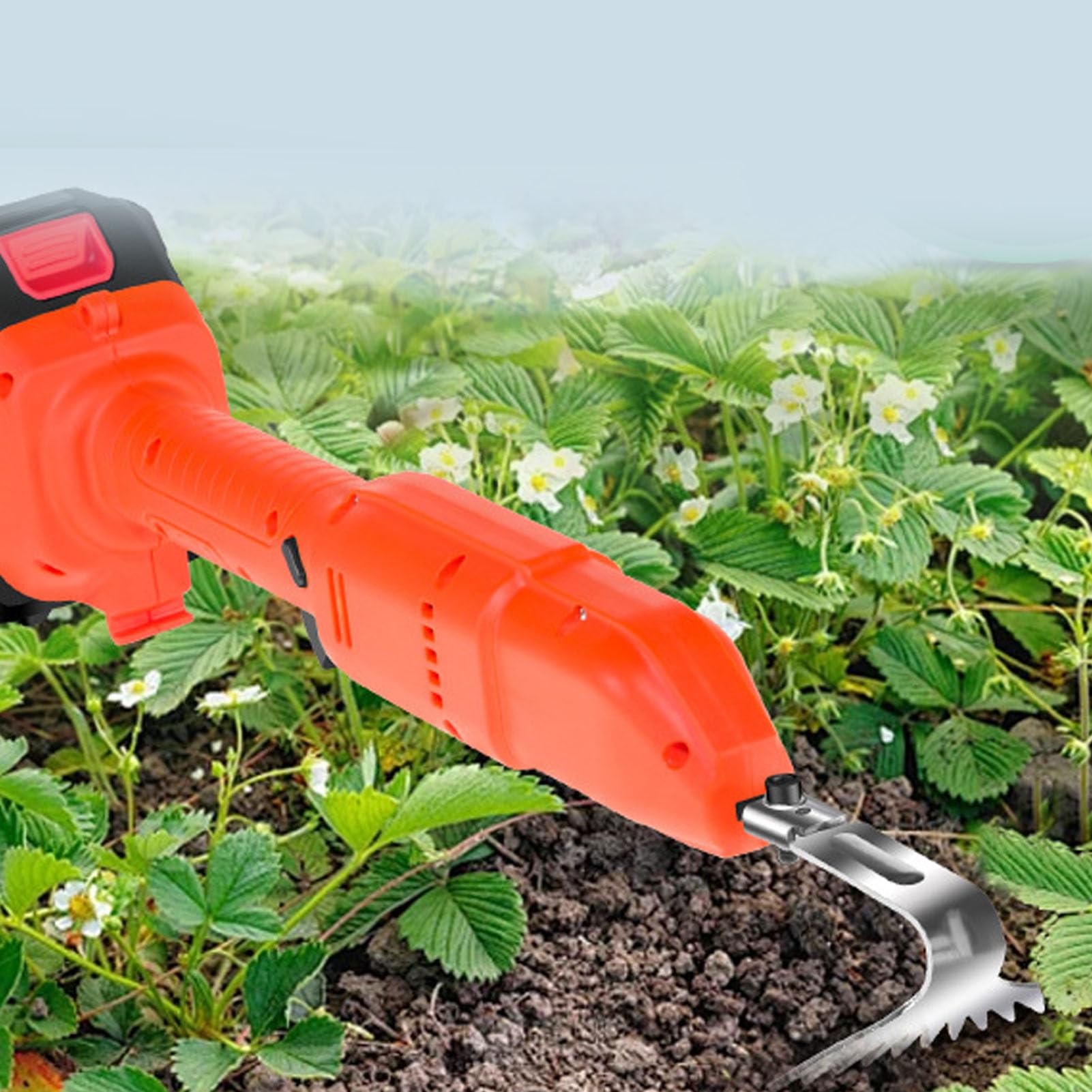 Jeffergarden Azada de Jardín Inalámbrica, Desmalezador de Jardín Portátil con Cabezales de 5 y 11 Dientes Aptos para Batería BL1815 BL1820 BL1840 BL1850