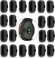 Vista 1 de Paquete de 20 tapones antipolvo compatibles con Garmin Fenix 8 7 7S 7X 6 6S 6X Pro 5 5S 5X Plus/Vivoactive 3/4/Venu Sq/Forerunner 245/935 Protector