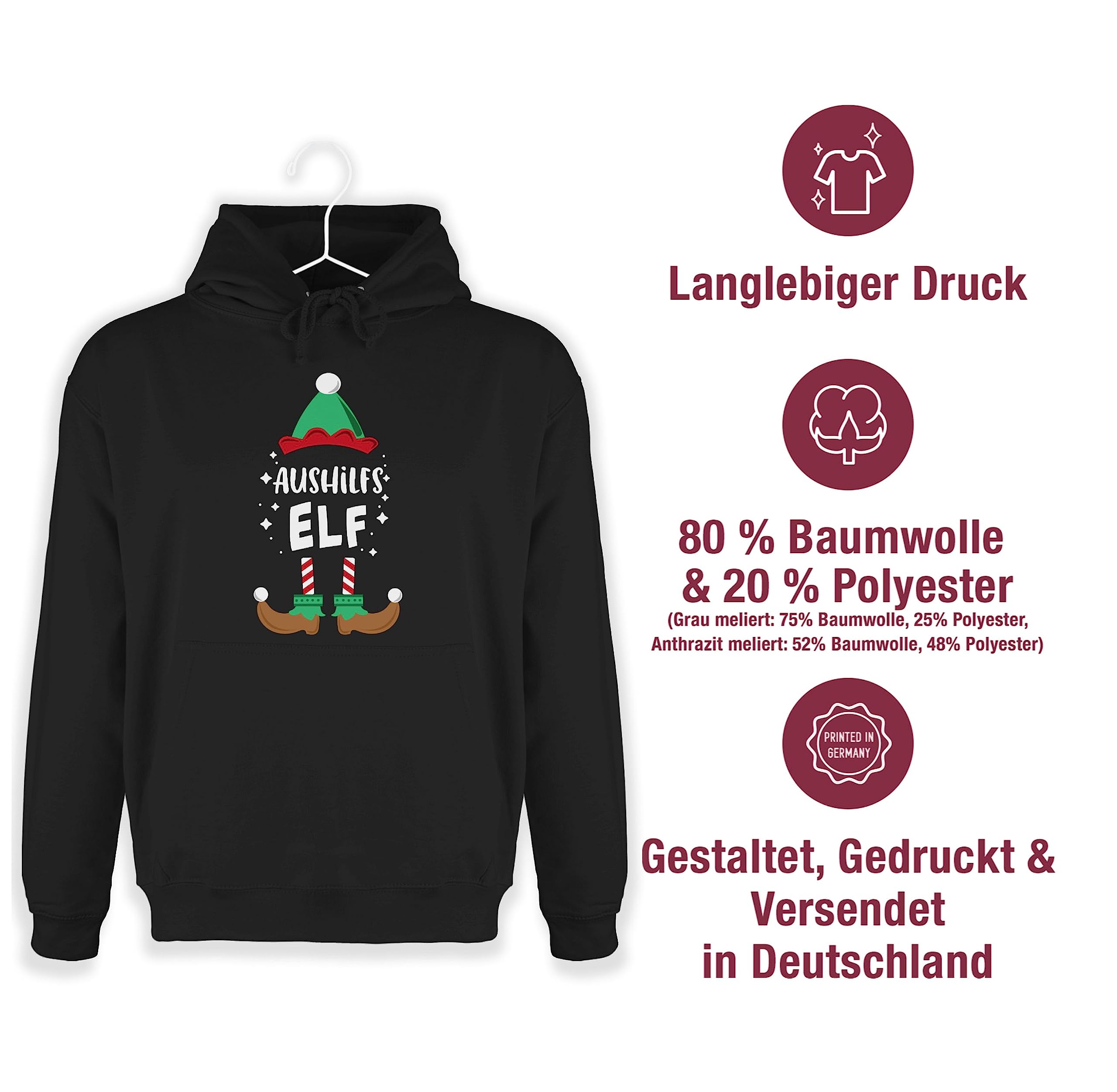 Shirtracer - Hoodie Herren Pullover Männer - & Geschenke - Weihnachten Papa Elf - bunt
