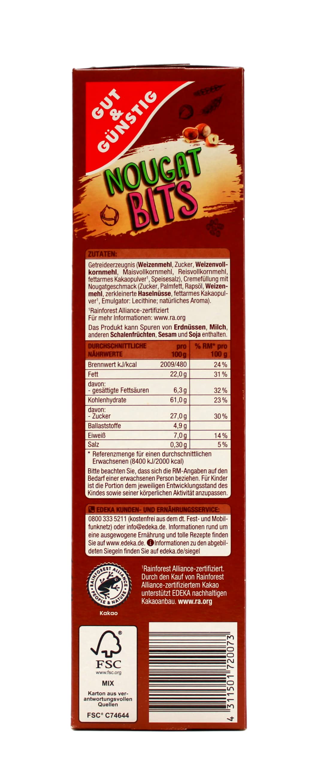 Gut und Günstig Nougat Bits, 5er Pack (5 x 750g)