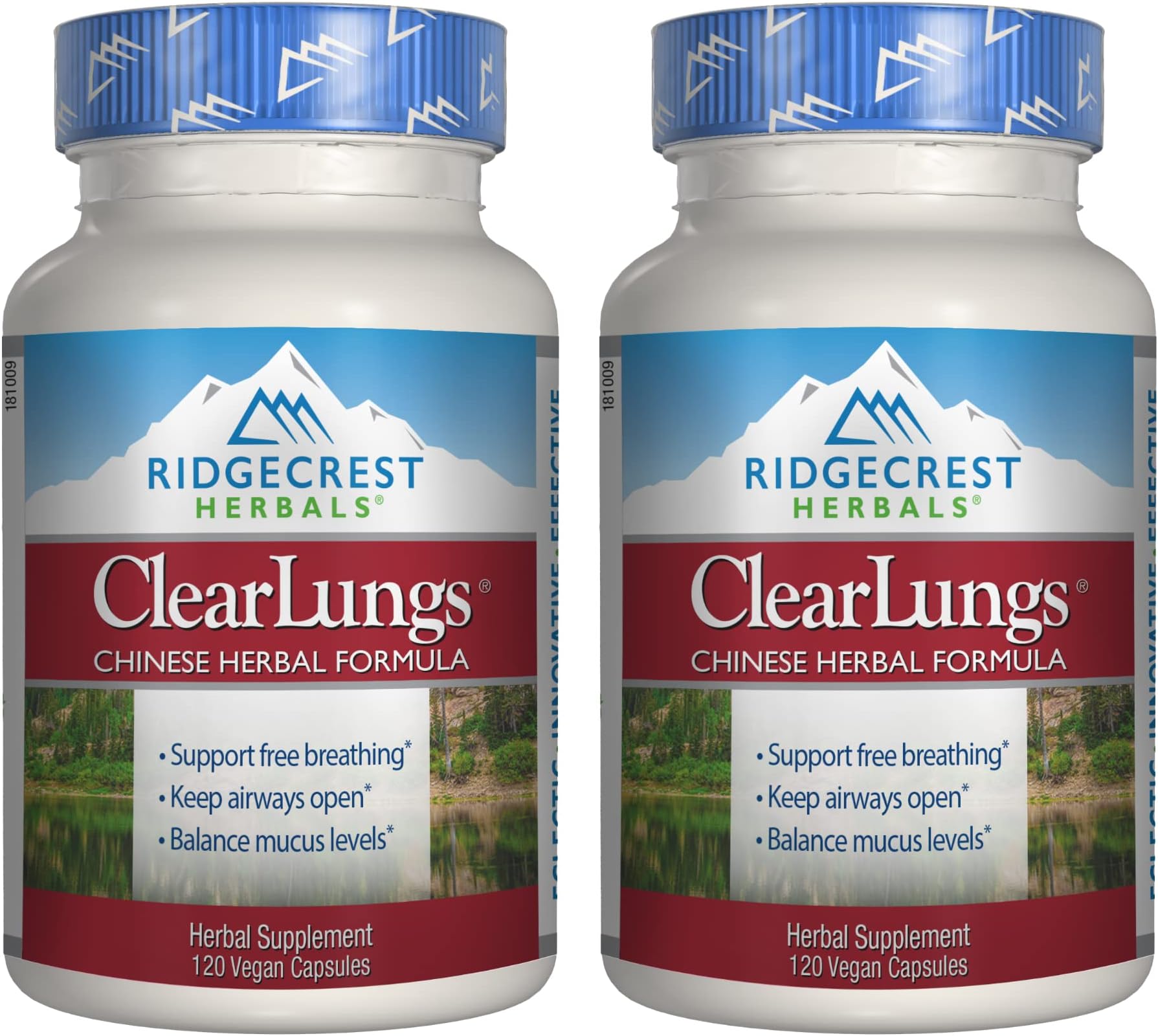 Ridgecrest Herbals ClearLungs, Chinese Herbal Formula, 120 Vegan Capsules (2 Pack)