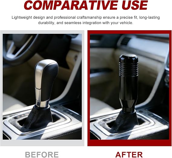 Car Gear Shift Knob,Manual 5 Speed 6 Speed Gear Stick Knob with 3 Adapters | 8.5cm Aluminum Handle Shifter Lever,Universal Interior Decoration Stick Shifter Knobs for Most Manual Automatic Car (Black)