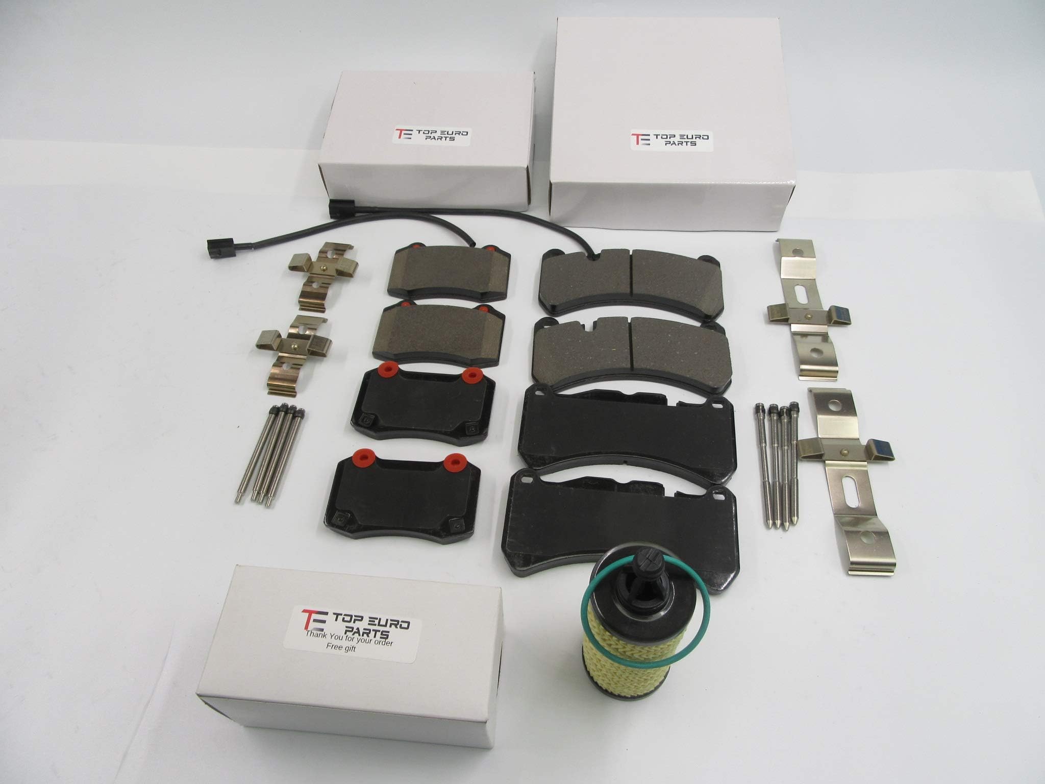 - replacement14-23 front rear brake pads + FREE OIL FILETR for Maserati Ghibli Quattroporte #525