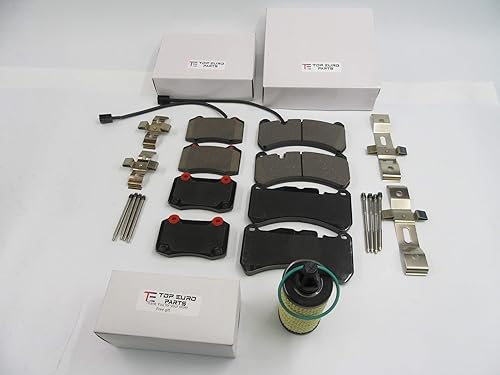 Pastillas de freno delanteras y traseras de repuesto 14-23 + filtro de aceite gratis para Maserati Ghibli Quattroporte #525