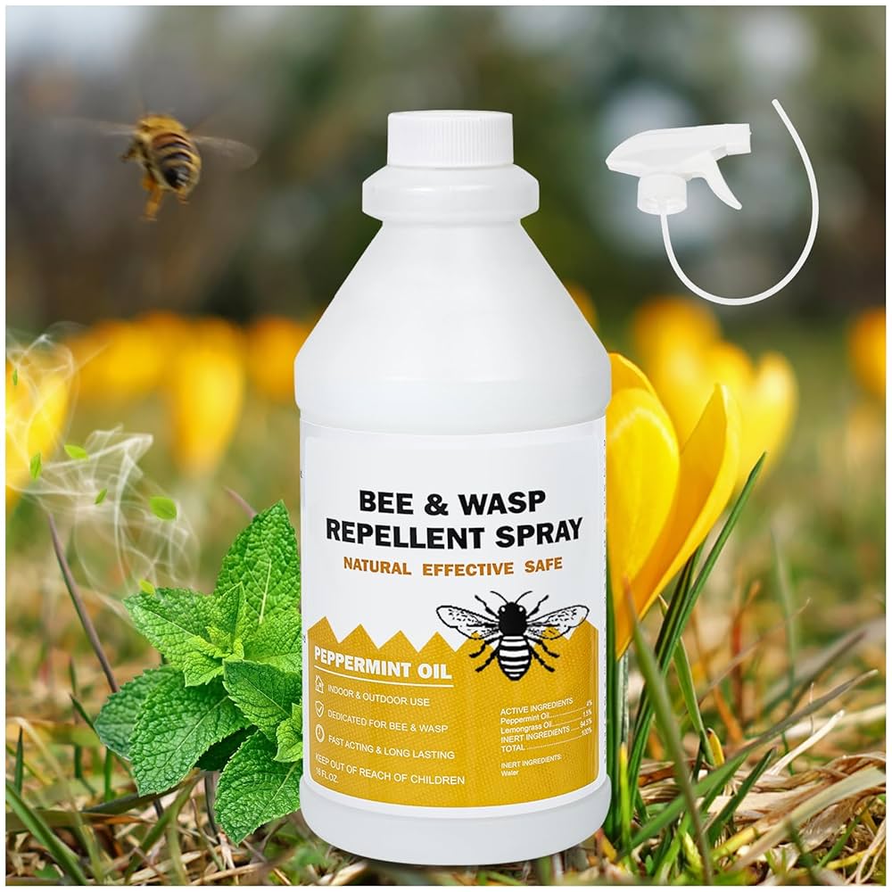 Commercial peppermint oil wasp repellent product