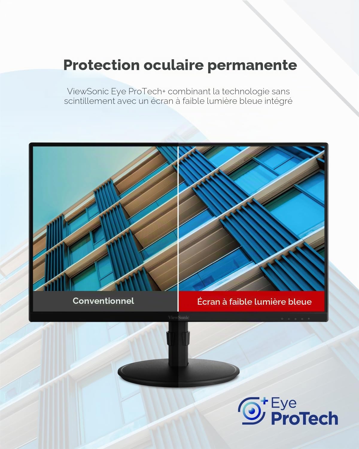 ViewSonic VA2408-HDJ Écran PC 24 Pouces Full HD, 100Hz, 1ms MPRT, IPS, 99% sRGB, Ajustable en Hauteur, HDR10, HDMI, VGA, DP, sans Scintillement, Garantie de Deux Ans
