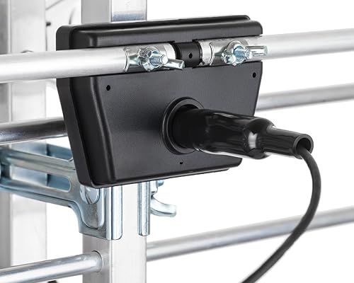 Miniatura 6 de PBD - Antena de TV digital HD para exteriores con amplificador de alta ganancia de 150 millas de largo alcance para UHFVHF, poste de montaje, cable