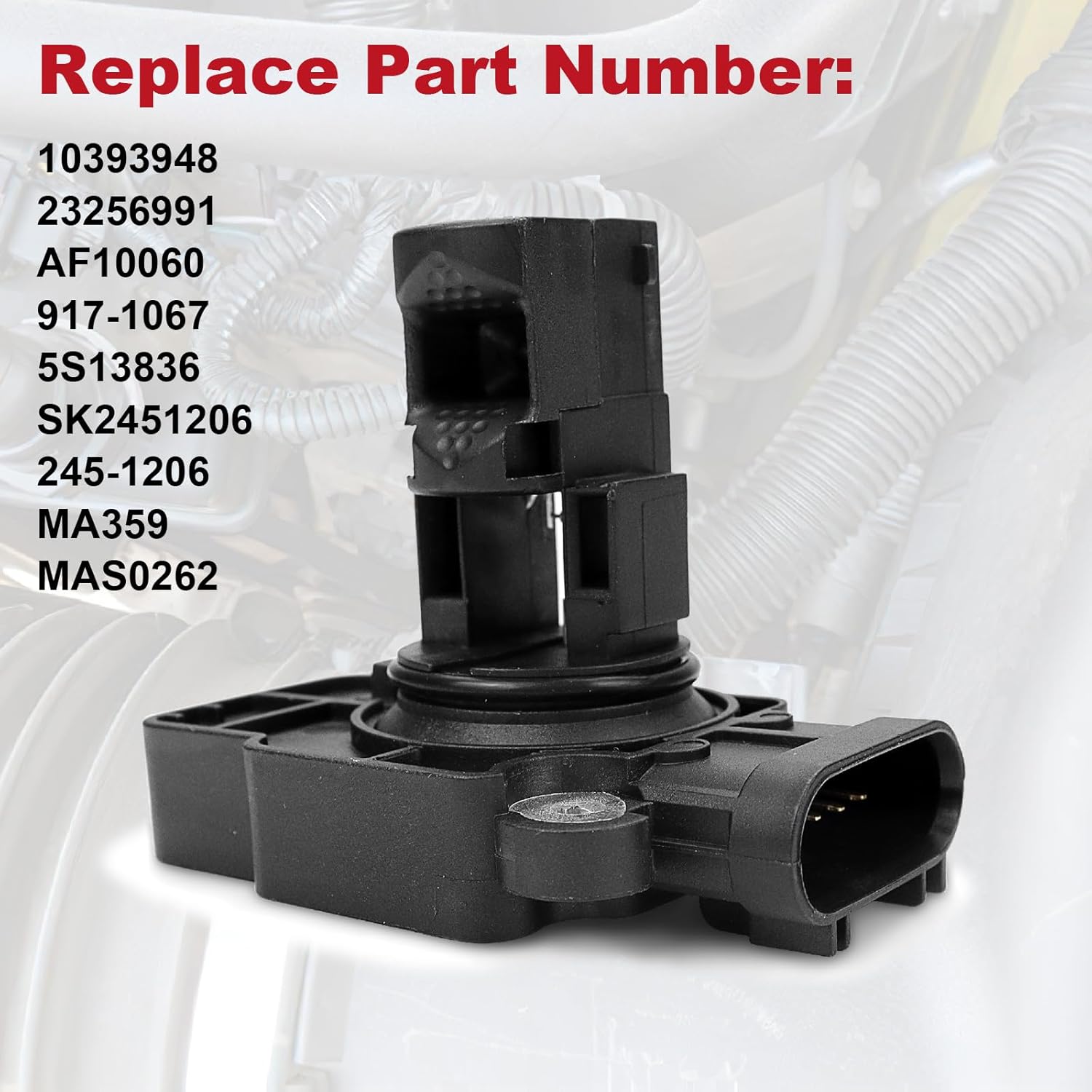 MAF Mass Air Flow Sensor Compatible with Chevy Silverado Suburban Tahoe Avalanche for GMC Sierra Yukon XL 1500 2500 HD Cadillac CTS Escalade 2009-2015 Replaces 10393948 23256991
