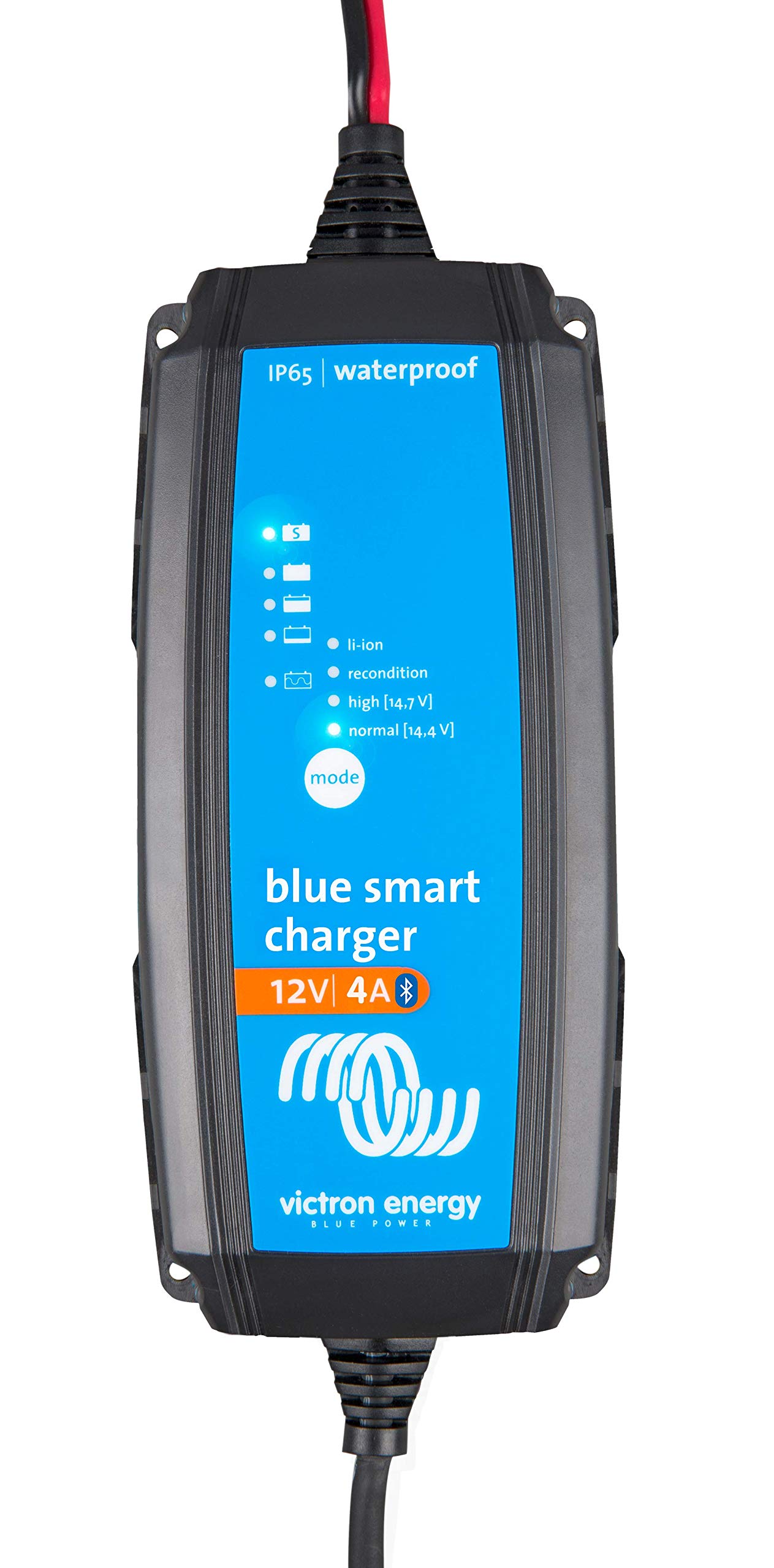 Victron Energy Blue Smart IP65 Smart Car Battery Charger 12V 4A, Trickle Charger for Car Battery and Desulfator for Motorcycle, ATV, RV, Lithium and Deep Cycle Batteries, CEE 7/17