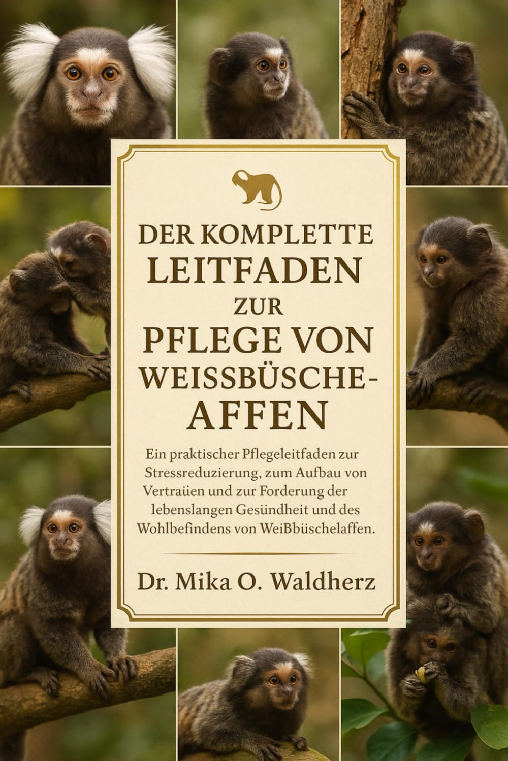 DER KOMPLETTE LEITFADEN ZUR PFLEGE VON WEISSMALMENAFFEN: Ein praktischer Pflegeleitfaden zur Stressreduzierung, zum Aufbau von Vertrauen und zur ... und des Wohlbefindens von Weißbüschelaffen.