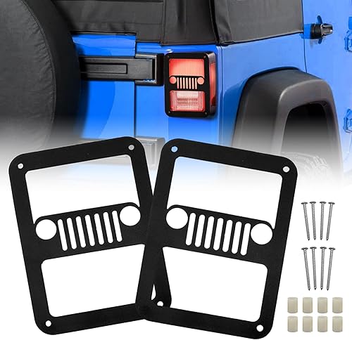 AGMRLX Fundas protectoras de luz trasera para Jeep Wrangler JK, cubierta protectora de luz trasera, cubierta protectora de luz trasera compatible
