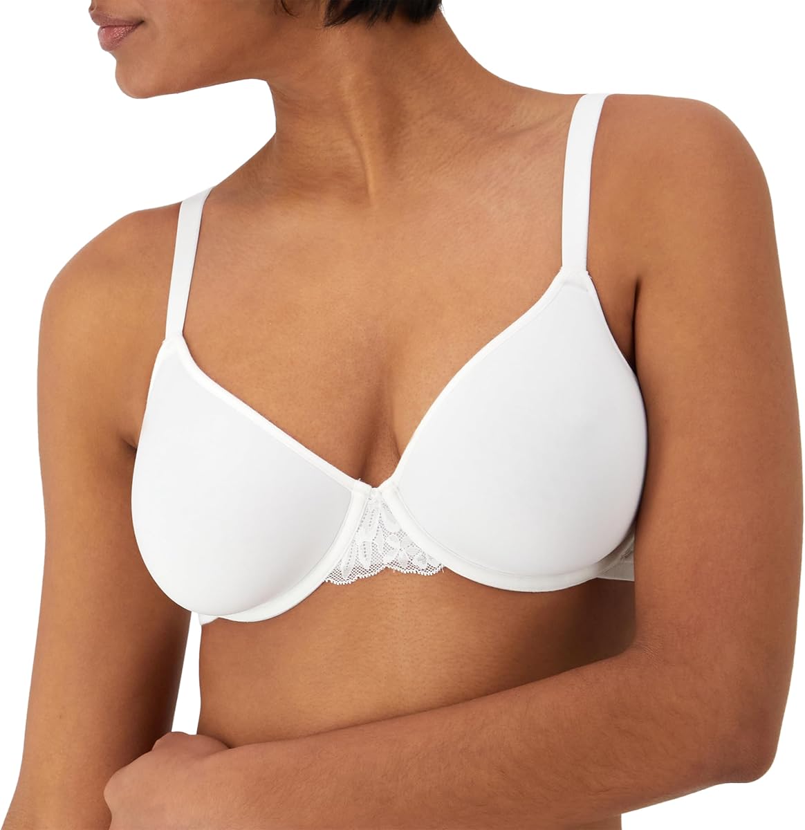 Women's Breathe Modal T-Shirt Bra, Breathable Lightweight Underwire Bra, Convertible Straps