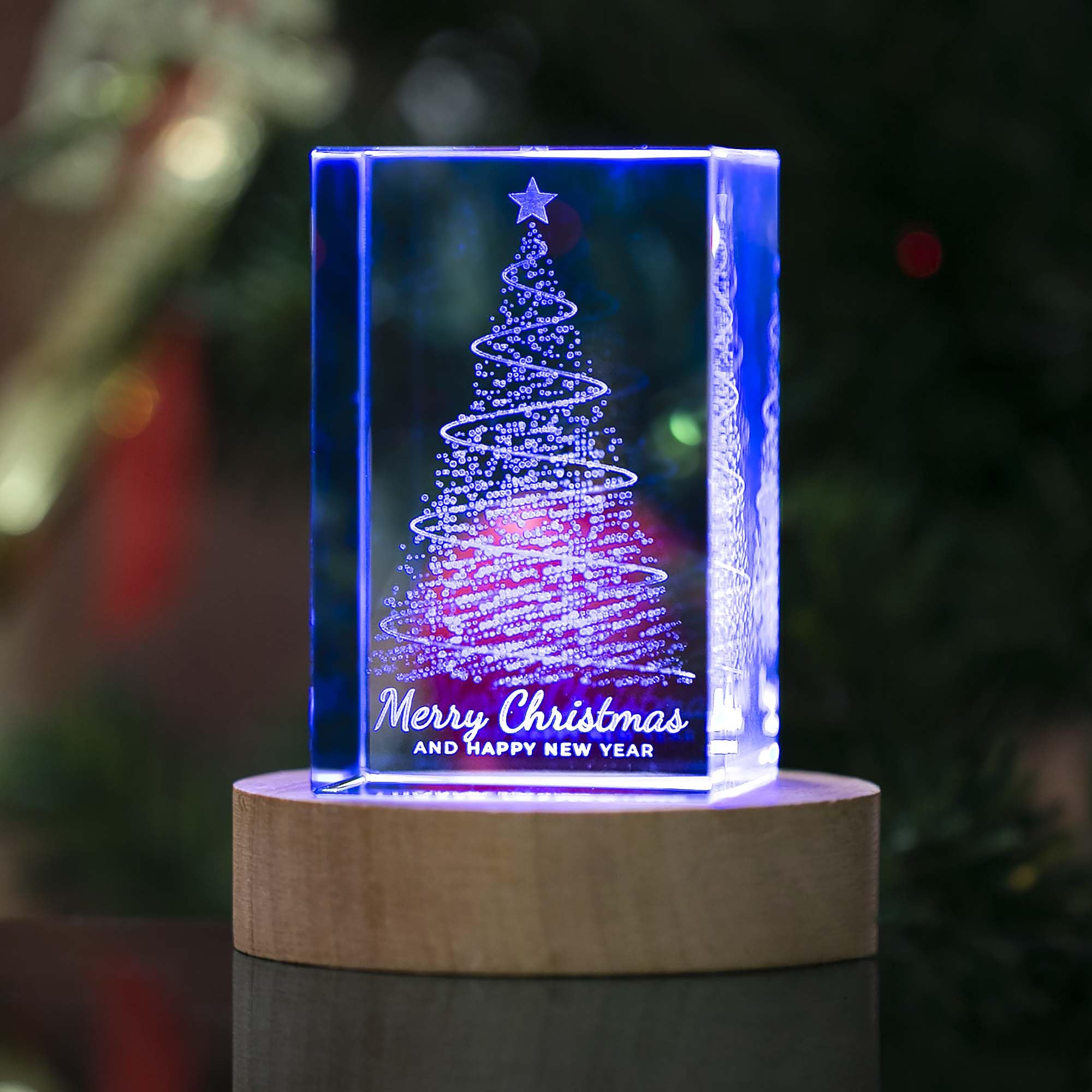 3D Tabletop Christmas Tree with Lights, Christmas Table Decor, Desktop Small 3D Crystal Christmas Tree, Tabletop Christmas Decor, Merry for Women Men Mom Dad