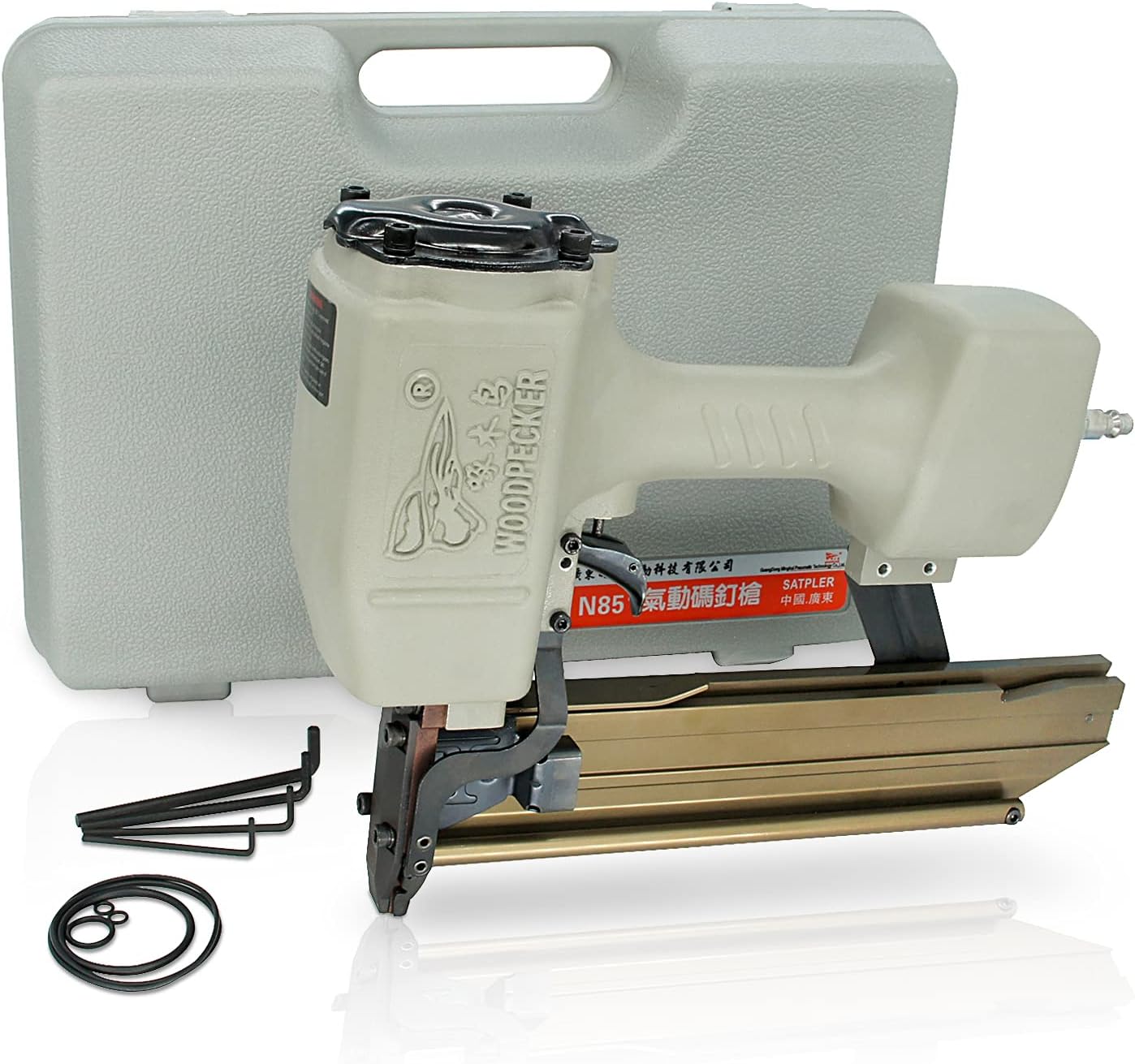 Woodpecker Pneumatic Sheathing Stapler with Safety, 16 Gauge 7/16Inch