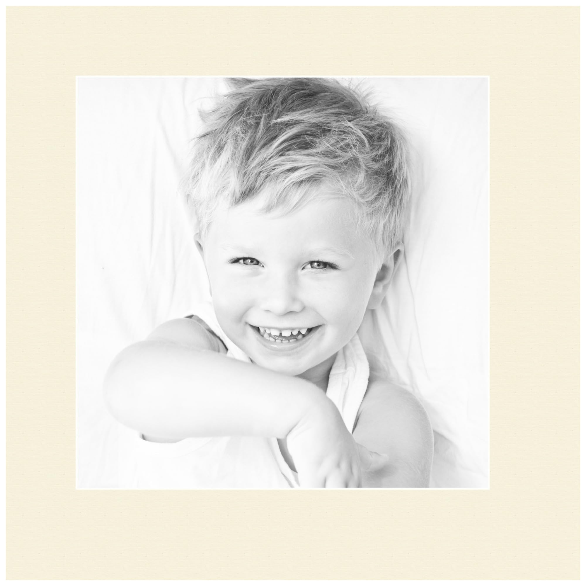 10x10 Cream Linen/Ivory Custom Mat for Picture Frame with 6x6 Opening Size (Mat Only, Frame NOT Included) - 7 Pack
