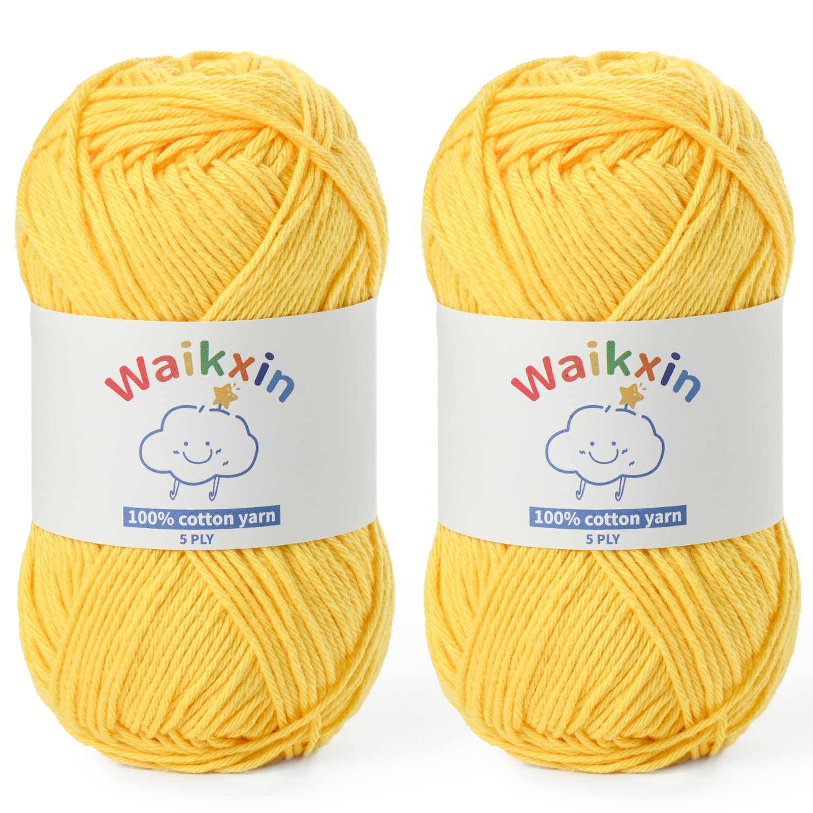 Fluffy Cotton Yarn for Crocheting - 262.4yds / 3.52oz Baby Yarn for Crocheting Soft - 100% Milk Cotton Yarn 5 Ply Crochet Amigurumi Yarn for Crafts&