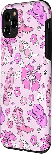 Miniatura 2 de iPhone 11 Pro Max Coastal Cowgirl Estética Rosa Cowgirl Hat Cowboy Botas Boho Case