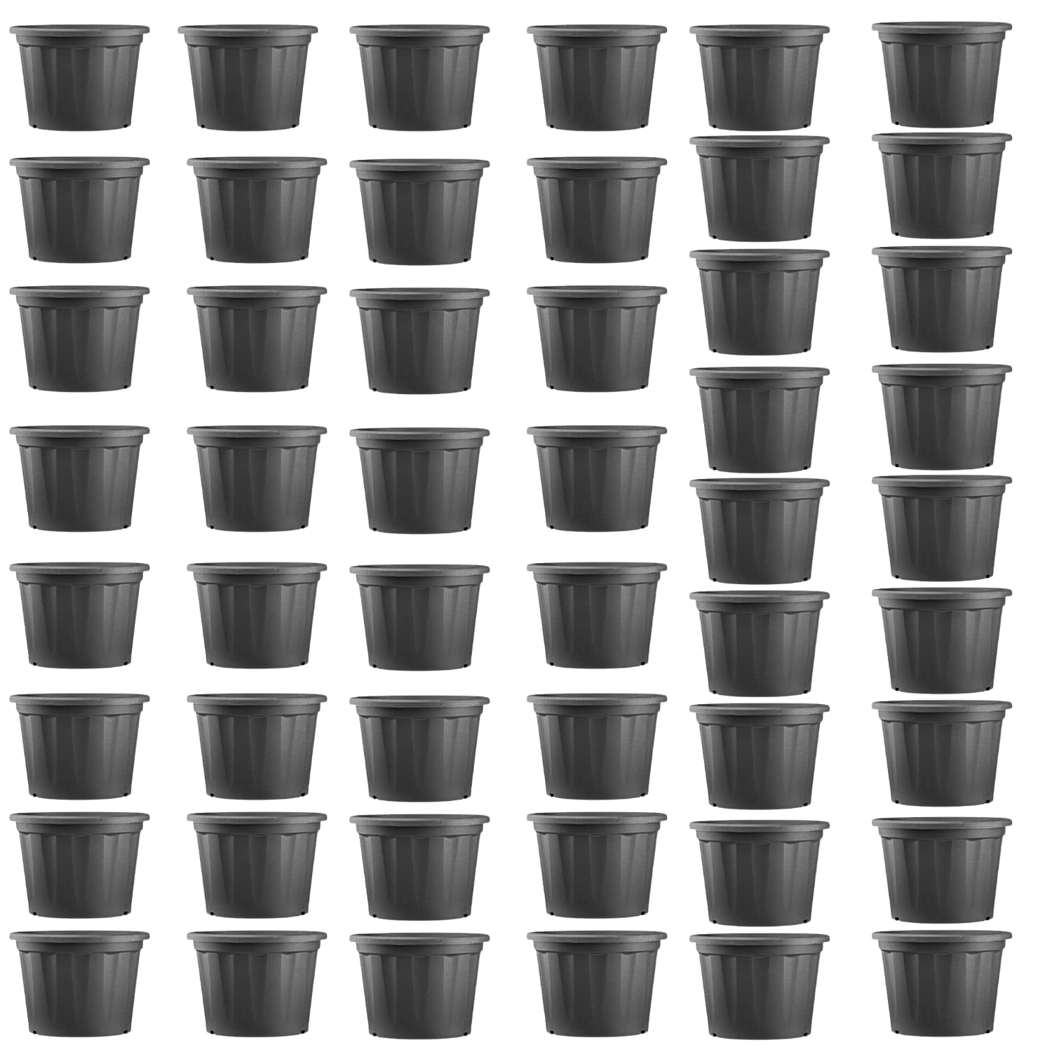 Hug A Plant Plastic Pot for Garden Home Balcony (Black,4Inch,Pack of