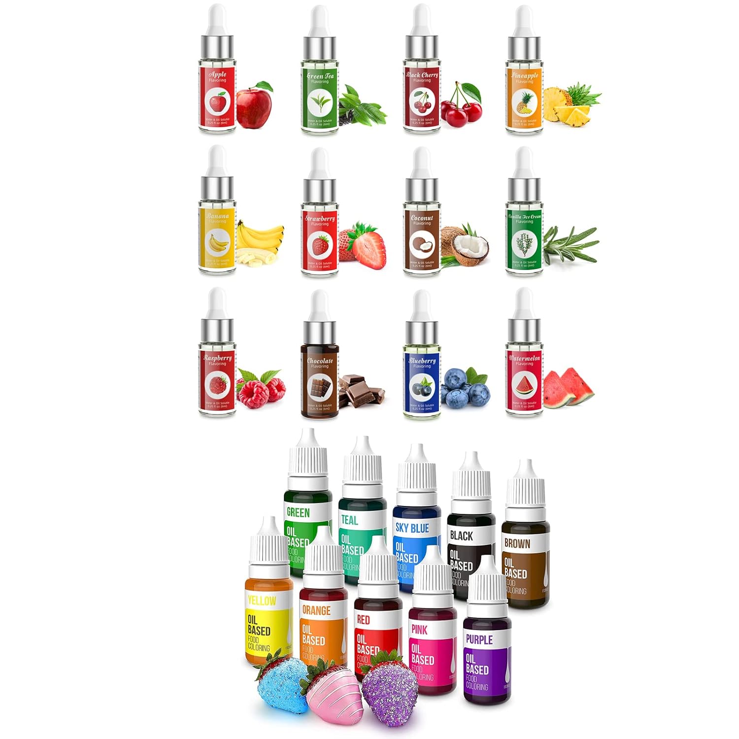 Upgraded Oil Based Food Coloring for Chocolate and Nomeca Food Flavoring Oil Upgraded Oil Based Food Coloring for Chocolate and Nomeca Food Flavoring Oil