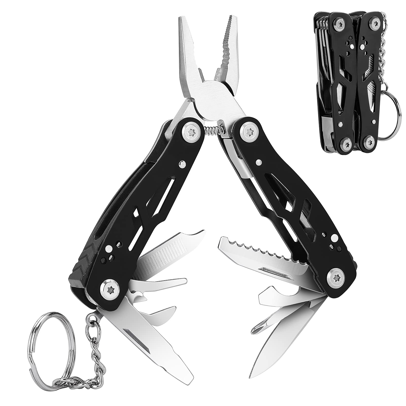 Bovgero Mini Multitool Pliers 15in1, Premium Multi Tool Plier