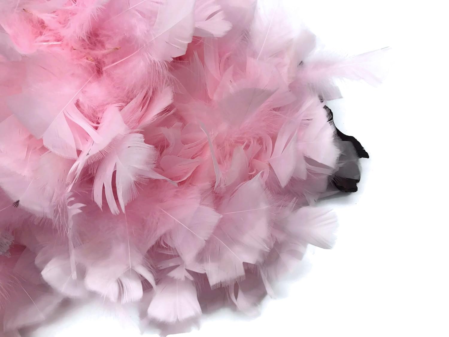 2 Yards - Light Pink Heavy Weight Turkey Flat Feather Boa, 150 Gram Halloween Burlesque Wedding Carnival Supplier | Moonlight Feather