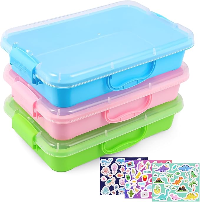 FIIOEOY 3 Pcs Sensory Bin Sand Tray with Lid &