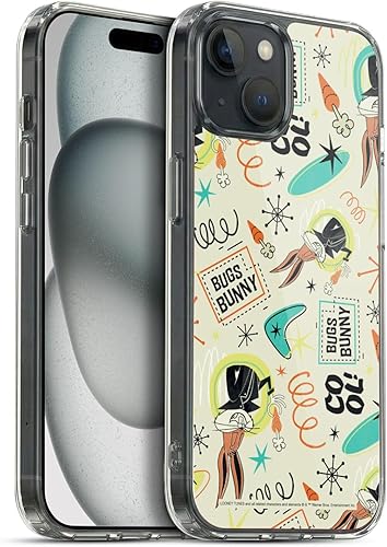 Miniatura 195 de Head Case Designs Funda de gel suave con licencia oficial de Looney Tunes Retro Bugs Bunny compatible con Apple iPhone 11 Pro Max Retro,Blanco y