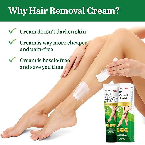 Miniatura 5 de Crema de depilación para mujeres y hombres crema de depilación de piernas púbico y bikini respetuosa con la piel impecable e indolora fácil