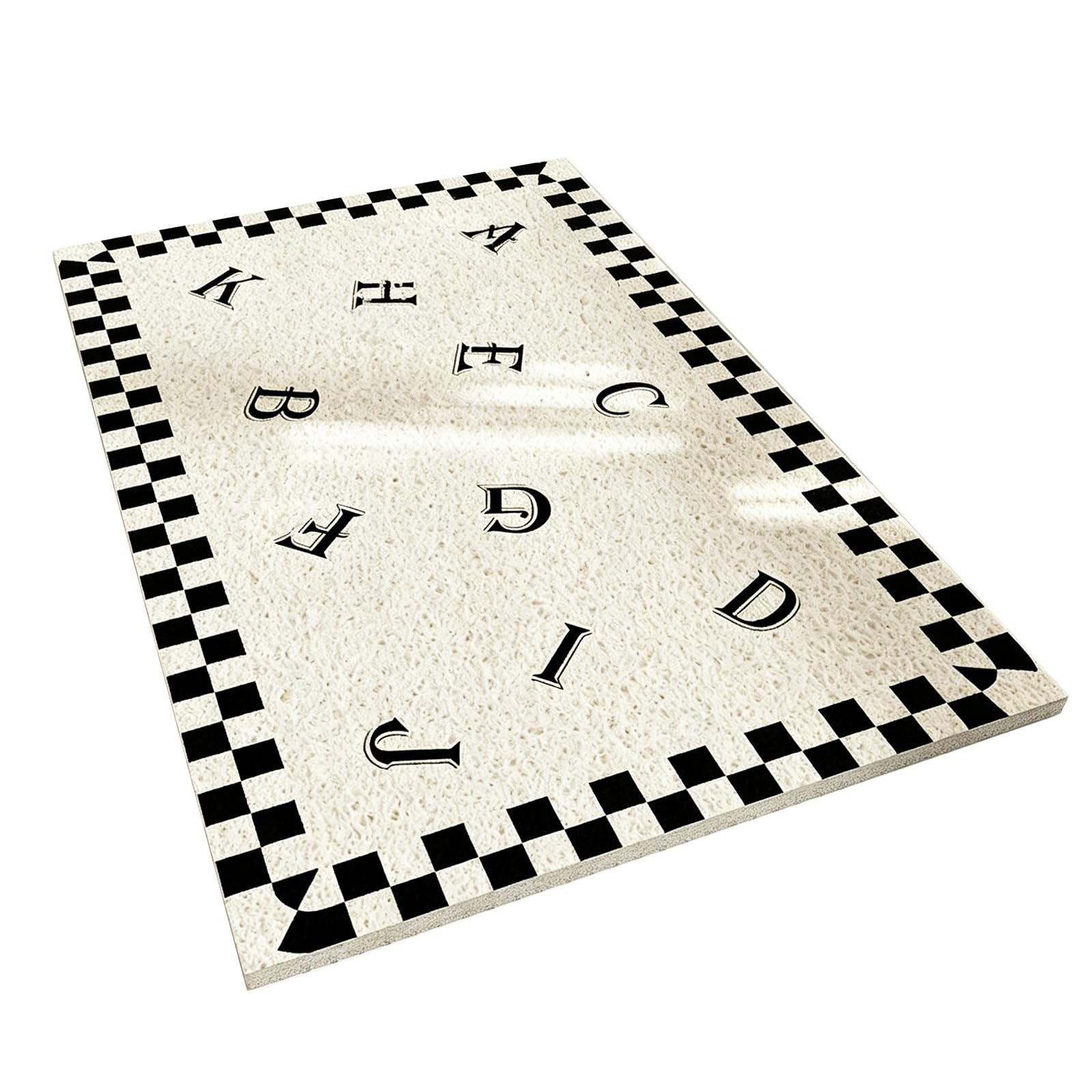 Generico Tappeti Bagno PVC Ad Anello Spessi,Antiscivolo Design Minimalista Stampati,M,80x120cm(31x47inch) | drenabile, asciugatura rapida