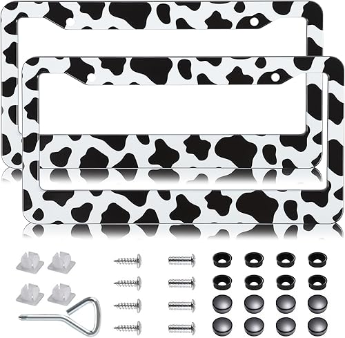 Paquete de 2 marcos de matrícula con bandera estadounidense negra, parte delantera y trasera, patriótica de Estados Unidos, estrellas y rayas,