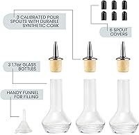 Vista 3 de A Bar Above Botella de Bitter, Diseño Clásico, Botellas de Vidrio Pequeñas, para Añadir Bitters a Cócteles, con Pico Vertedor de Acero Inoxidable