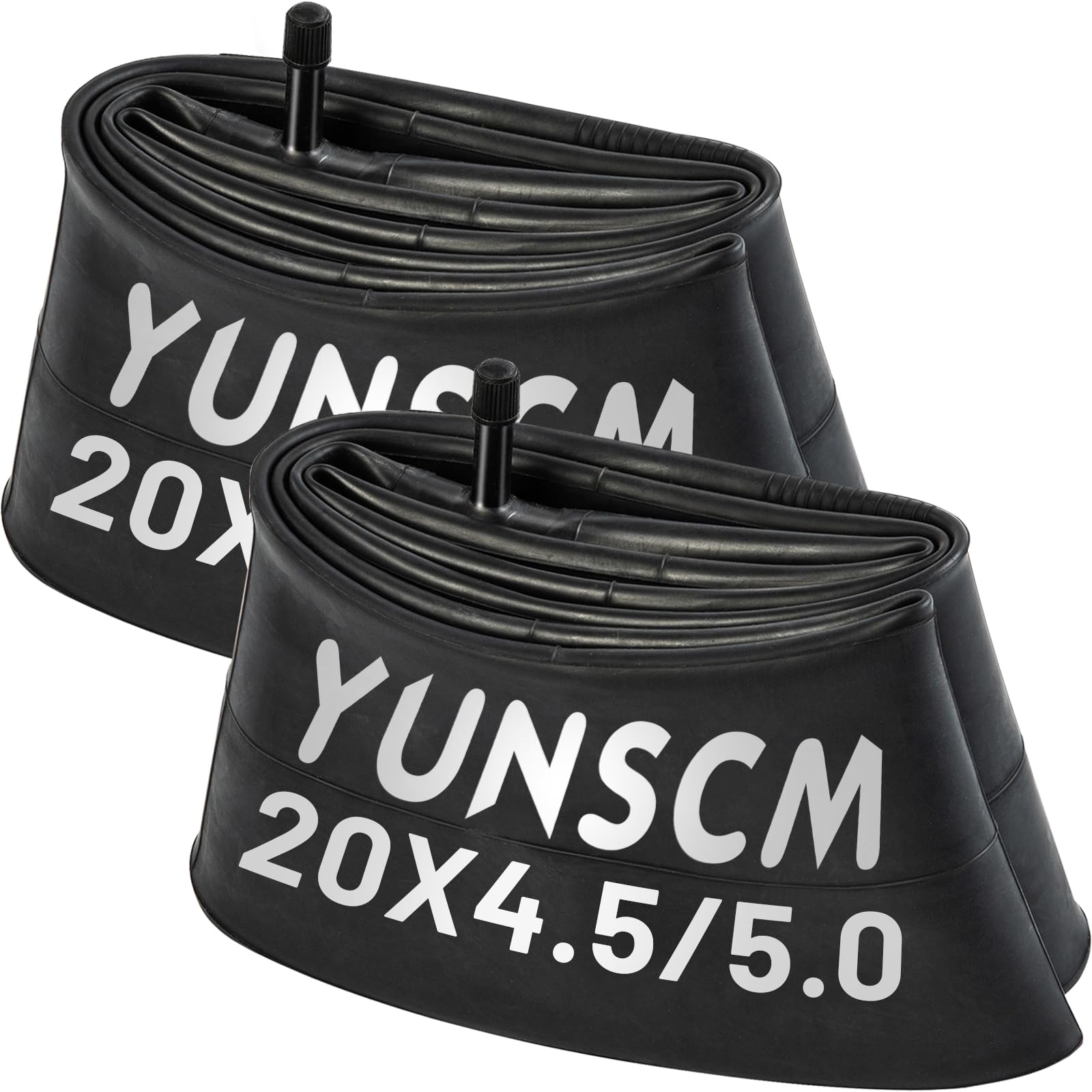 2 Pack Fat Tire Inner Tubes 20 x 4.8/5.0 AV32mm Valve 20" Fat Tire Bicycle Tubes Compatible with 20 x 4.80 20x4.90 20x5.0 Electric Bike/Fat Tire Bike Tubes