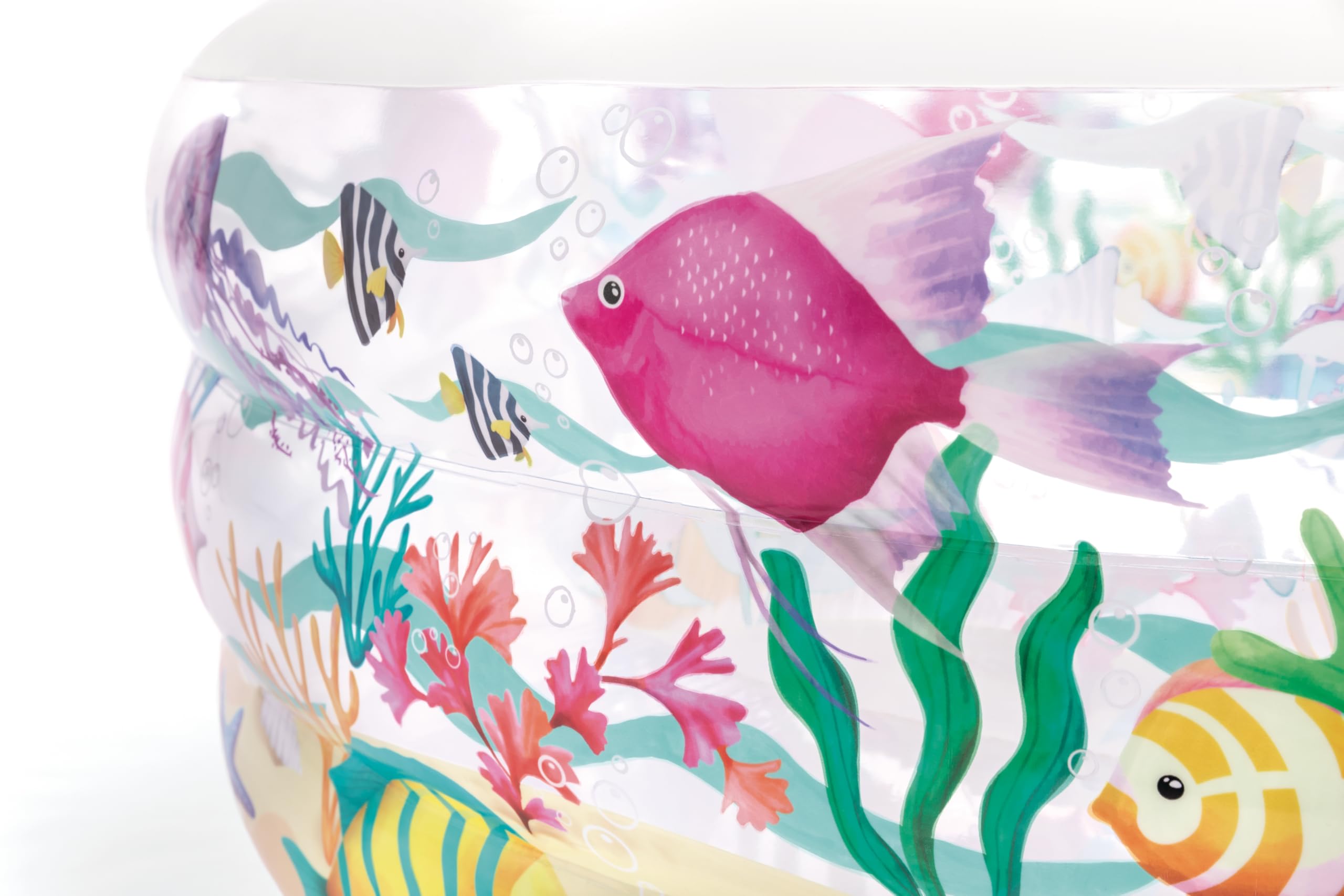 Intex Piscina Hinchable Redonda Infantil, Ø 152x56 cm, 360 litros, Suelo Hinchable, Diseño Animales Marinos, Tapón de desagüe, Juegos para niños, Vinilo Resistente, Parche Incluido, +6 años (58480)