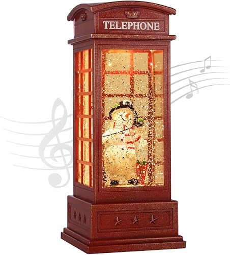 Miniatura 11 de Linterna de globo de nieve de Navidad, linterna musical de globo de nieve, linterna de mesa de Navidad, luz de villancico, linternas de agua Papá