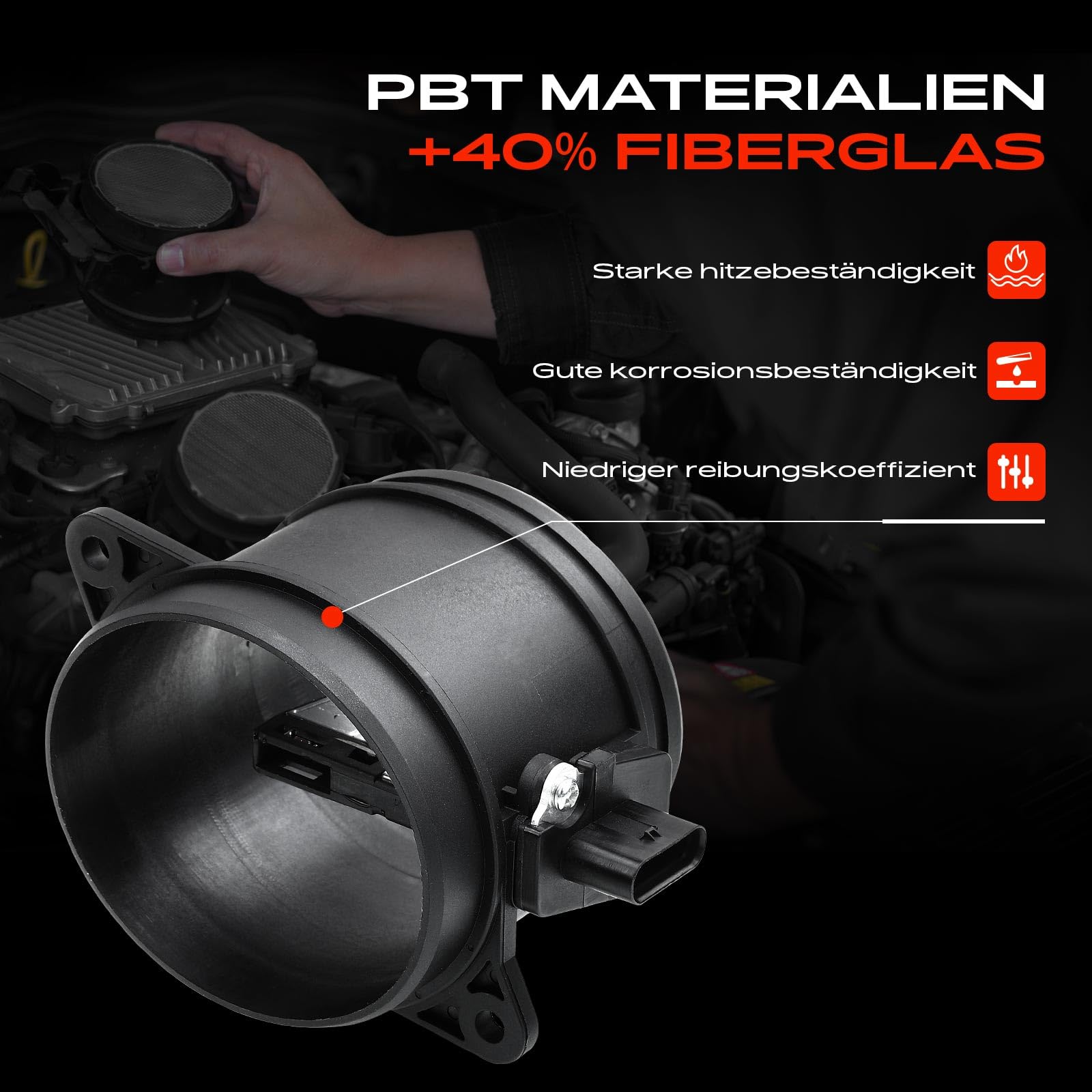 Frankberg Luftmassenmesser Kompatibel mit 3er E90 E92 E93 3er Touring E91 2007-2013 13627807020