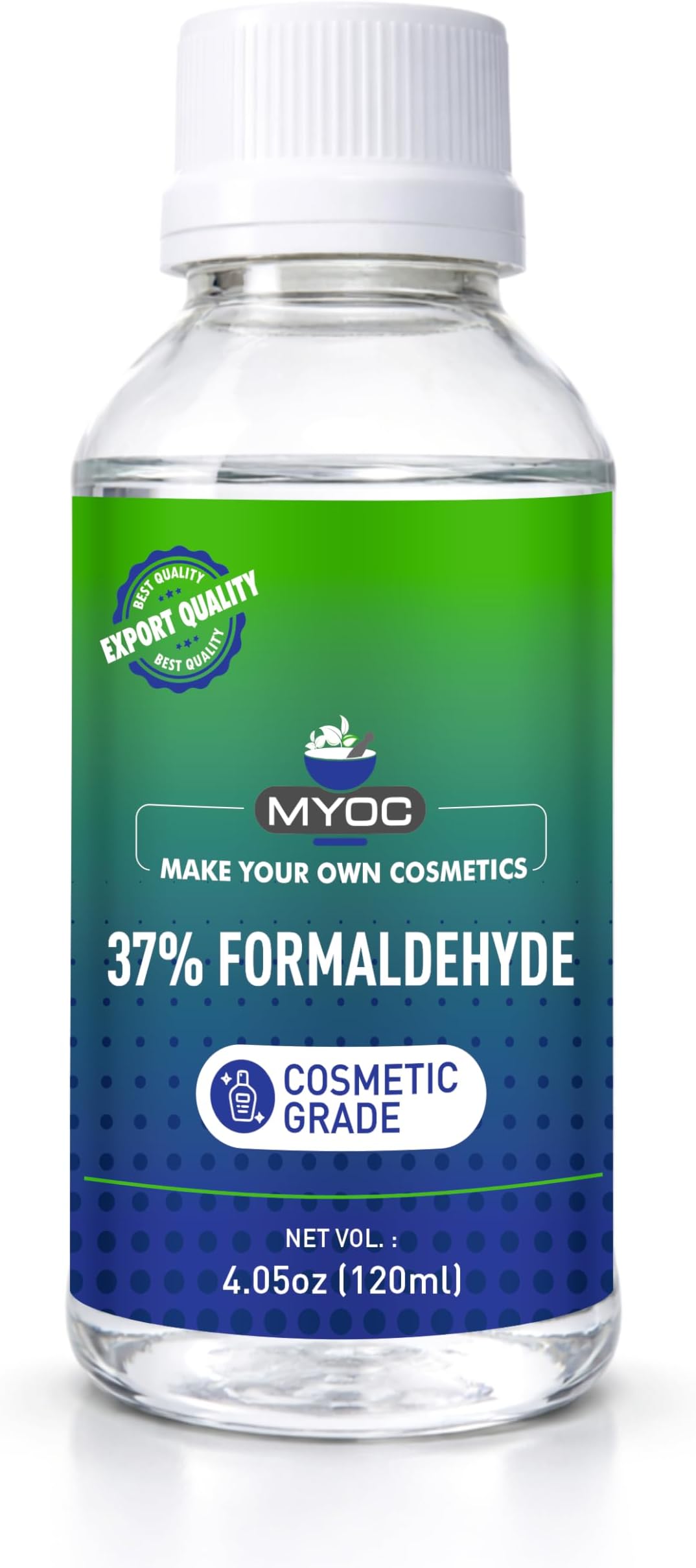 Formaldehyde Solution (120 ml / 4.05 fl oz) - Cosmetic Grade Preservative & Technical Ingredient for Professional DIY Formulations