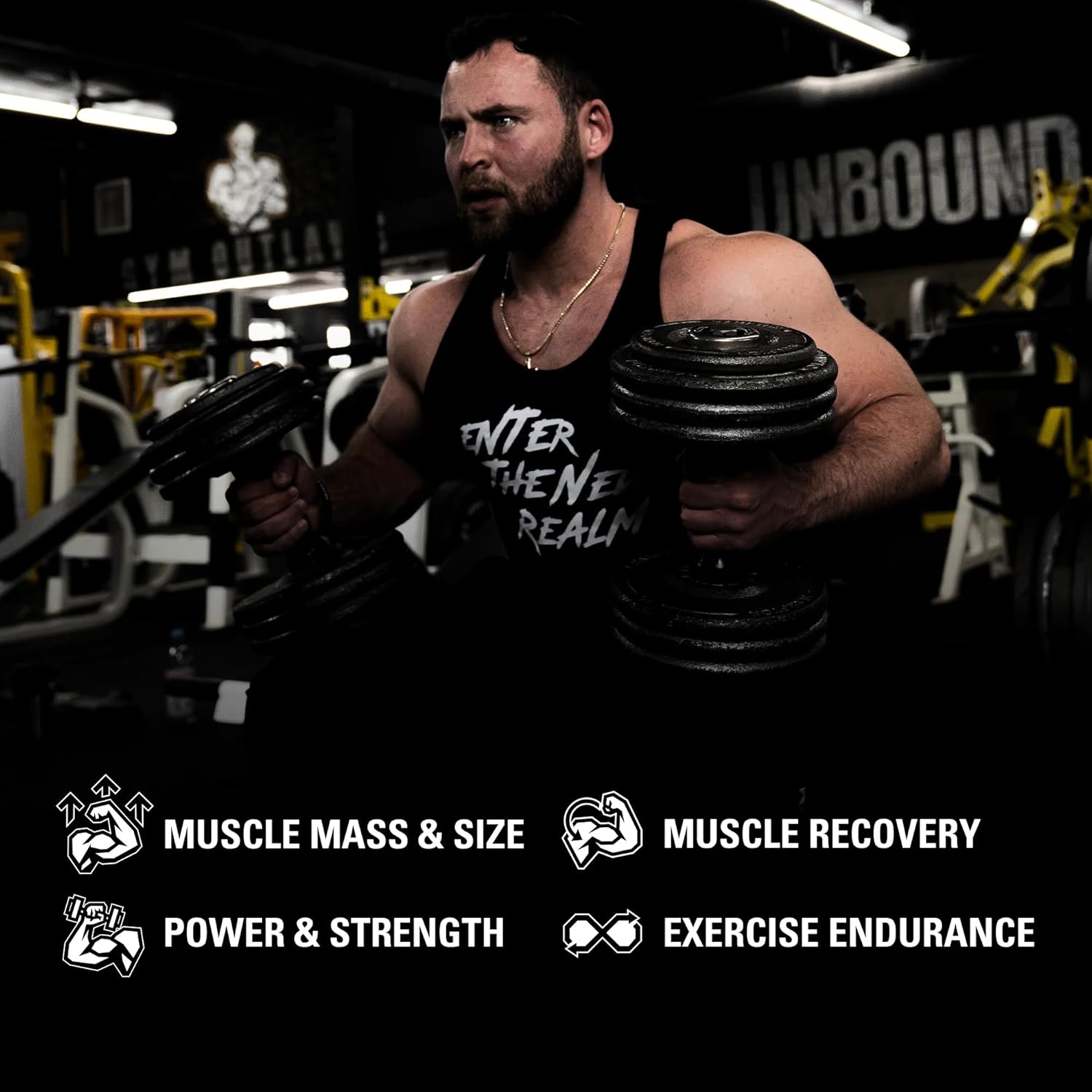 NutraBio Unbound BYLD - Natural Muscle Builder for Men, Support Muscle Growth, Recovery, and Strength - 30 Servings - 60 Capsules - Image 2