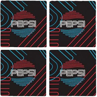 CafePress Pepsi Neon Tumbled Stone - Set of 4 Coasters Set of 4