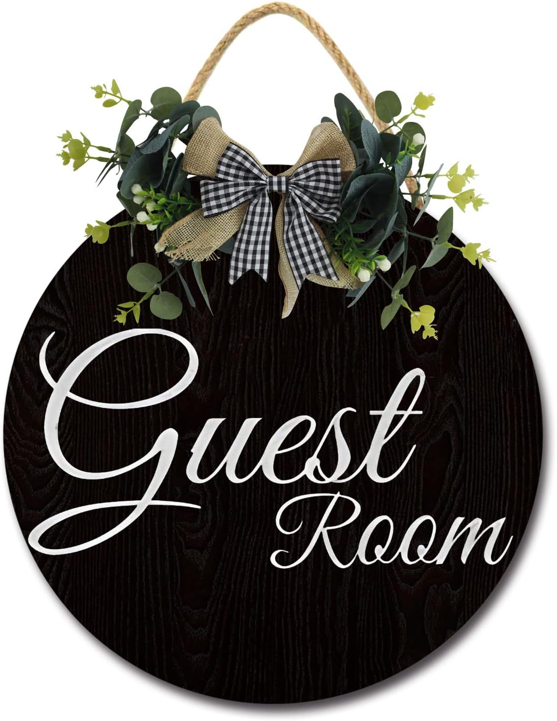 Letrero para puerta, placa para dormitorio, habitación de invitados, letrero colgante de madera decorativo para decoración del hogar, habitación de