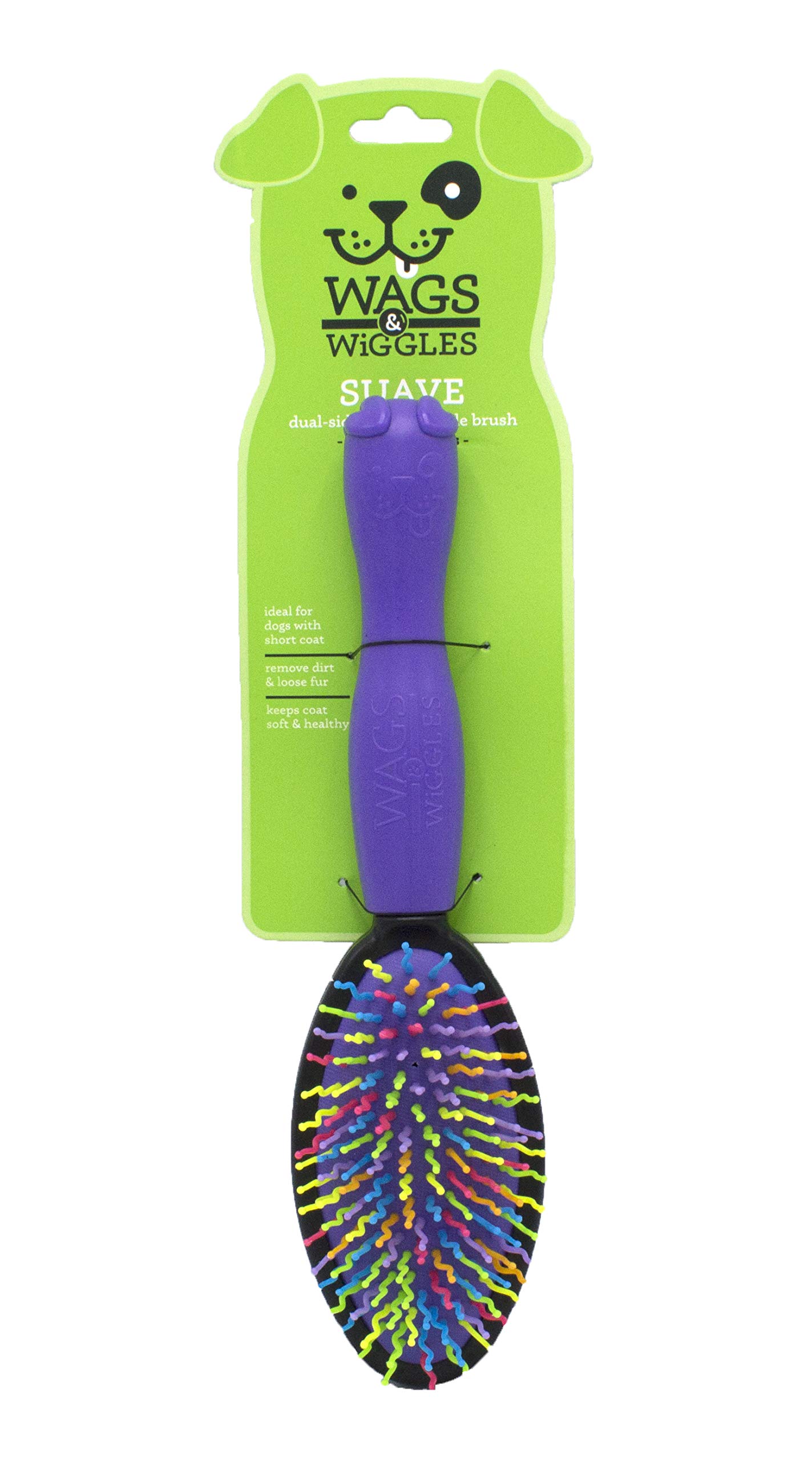 Buy Wags & Wiggles TwoSided Bristle and Squiggly Pin Brush Dog Brush
