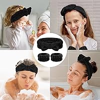 Vista 8 de Juego de lavado facial – diadema, pulseras con soporte, toallas de muñeca de spa absorbentes de microfibra