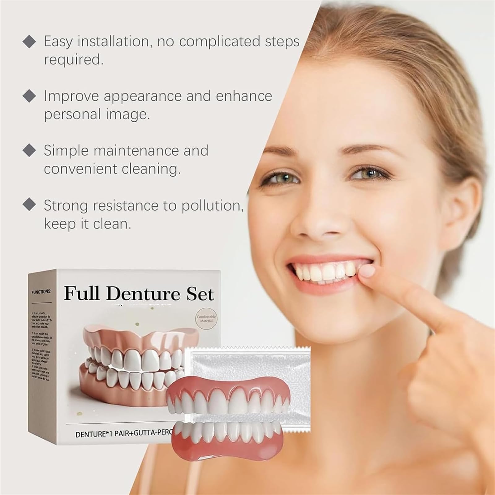 Amazon.co.jp: フルデンチャーセット、シリコーンリラインソフトで快適