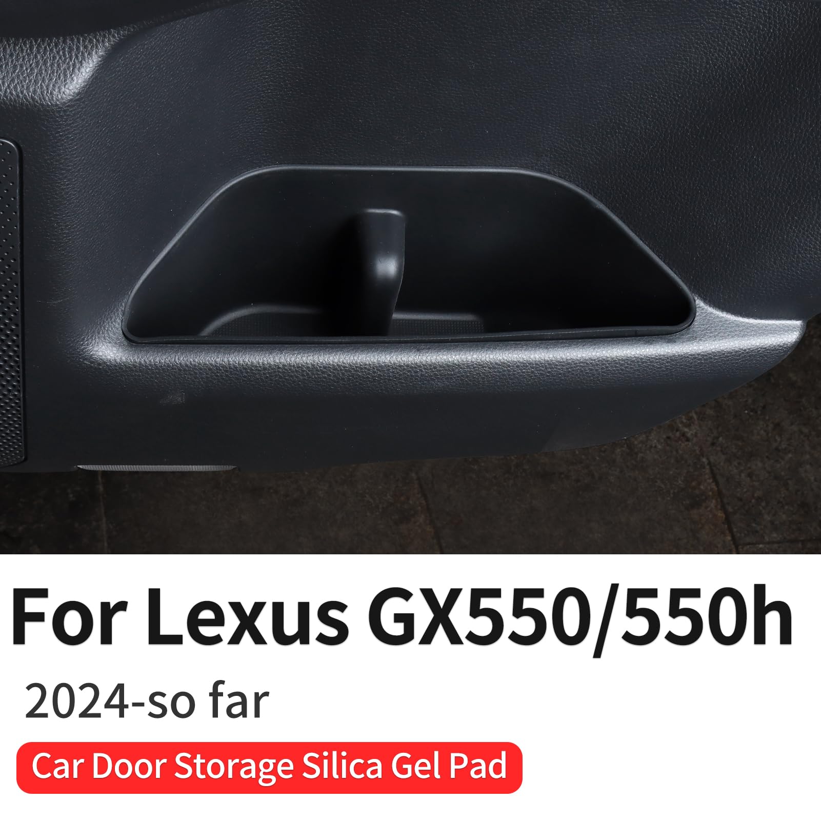LaIIker Car Door Container Silica Gel Pad for 2024 2025 Lexus GX550 550h Storage Slot Protective Pad Pad Interior Modification Accessories
