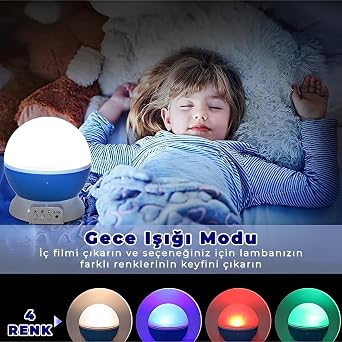 Jouis Gece Lambası Star Master Masa Lambası, Gökyüzü Projeksiyon Gece Lambası, Yıldızlı Gece Lambası, Dekoratif ve Şık Tasarım [Enerji Sınıfı A++]