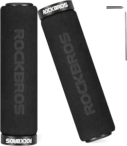 ROCKBROS Bike Foam Handlebar Grips with Lock-On System, Non-Slip and Comfortable for MTB, BMX, Cruiser, Scooter