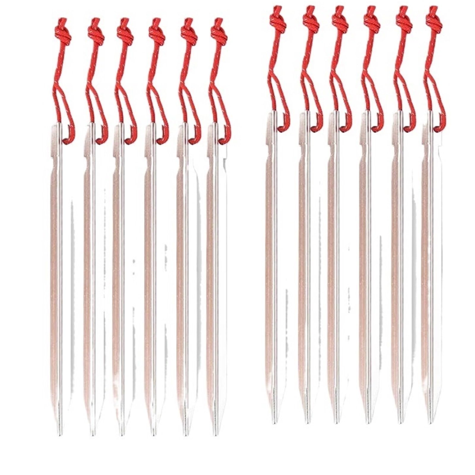 Piquets de Tente ultralégers en Alliage d'aluminium, 18cm, 20 pièces, for Voyage Plein air, Camping, piquets, Accessoires, bâche, Piquet Sol pour Camping, Tonnelles(Silver)