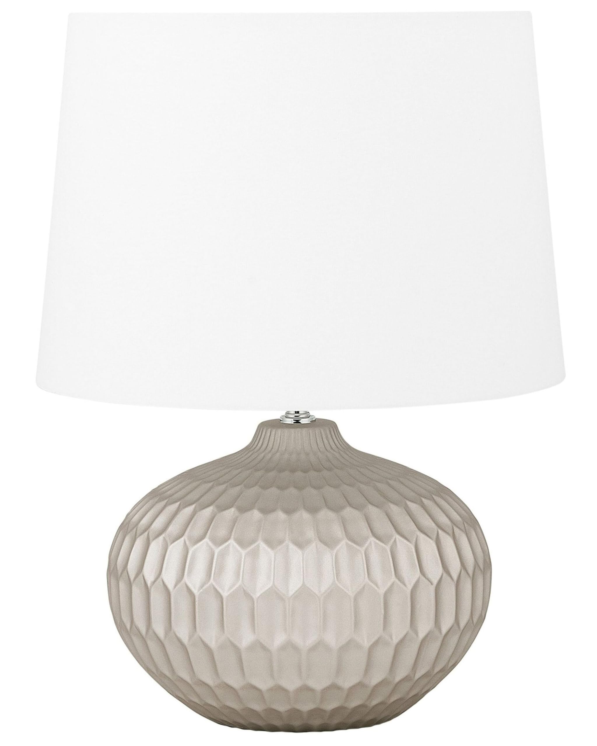 Beliani Glamouröse Tischlampe Polyester/Keramik gold Pirita