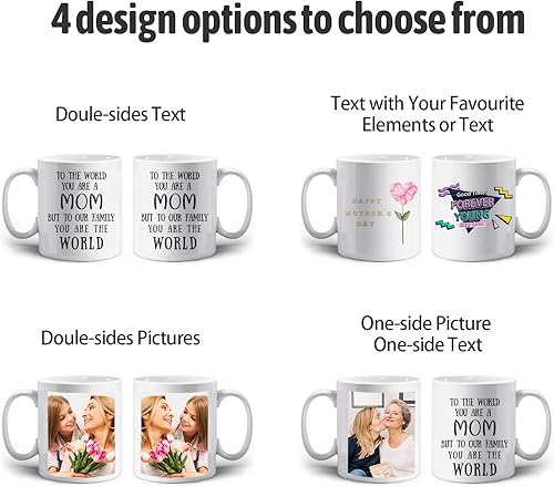 Miniatura 2 de Taza personalizada con foto, taza de equipo personalizada con imagen, logotipo, texto, taza personalizada, regalos personalizados para madre, padre,